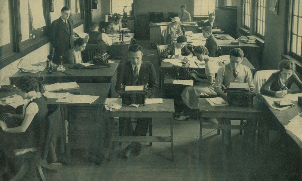 “Student Journalists on the Job,” 1932.