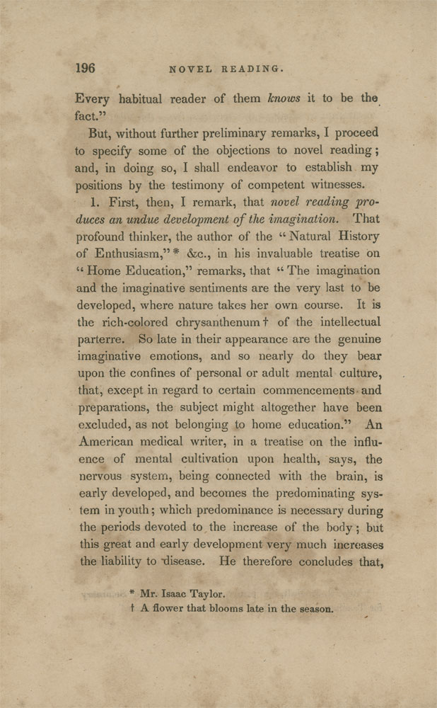 Harvey Newcomb, The Young Lady’s Guide to the Harmonious Development of Christian Character. New York: M. W. Dodd, 1853.