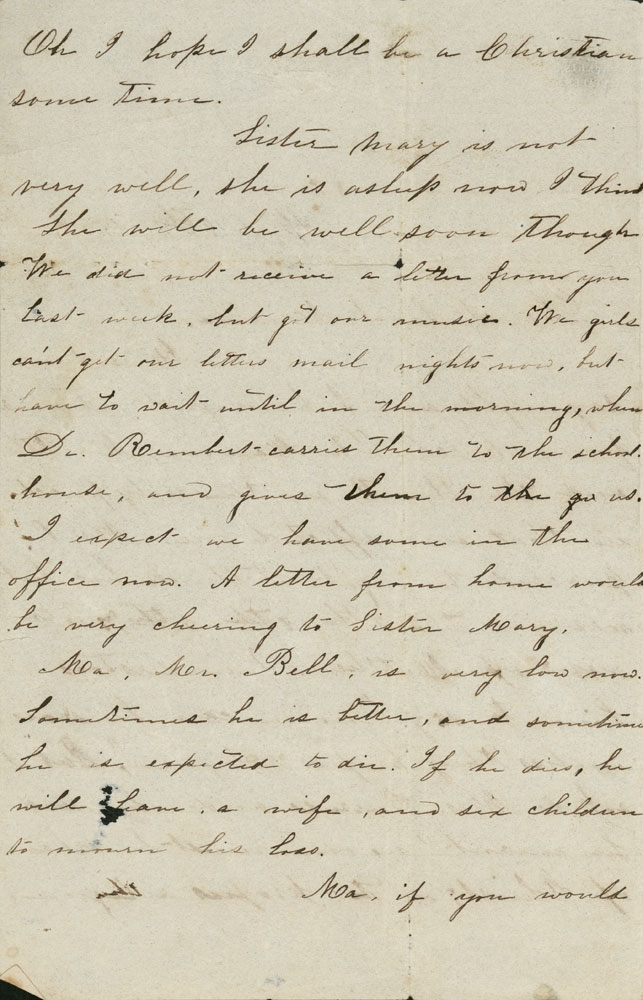 Esther Wright to her mother, Sarah Wright, 19 April 1857 (2)