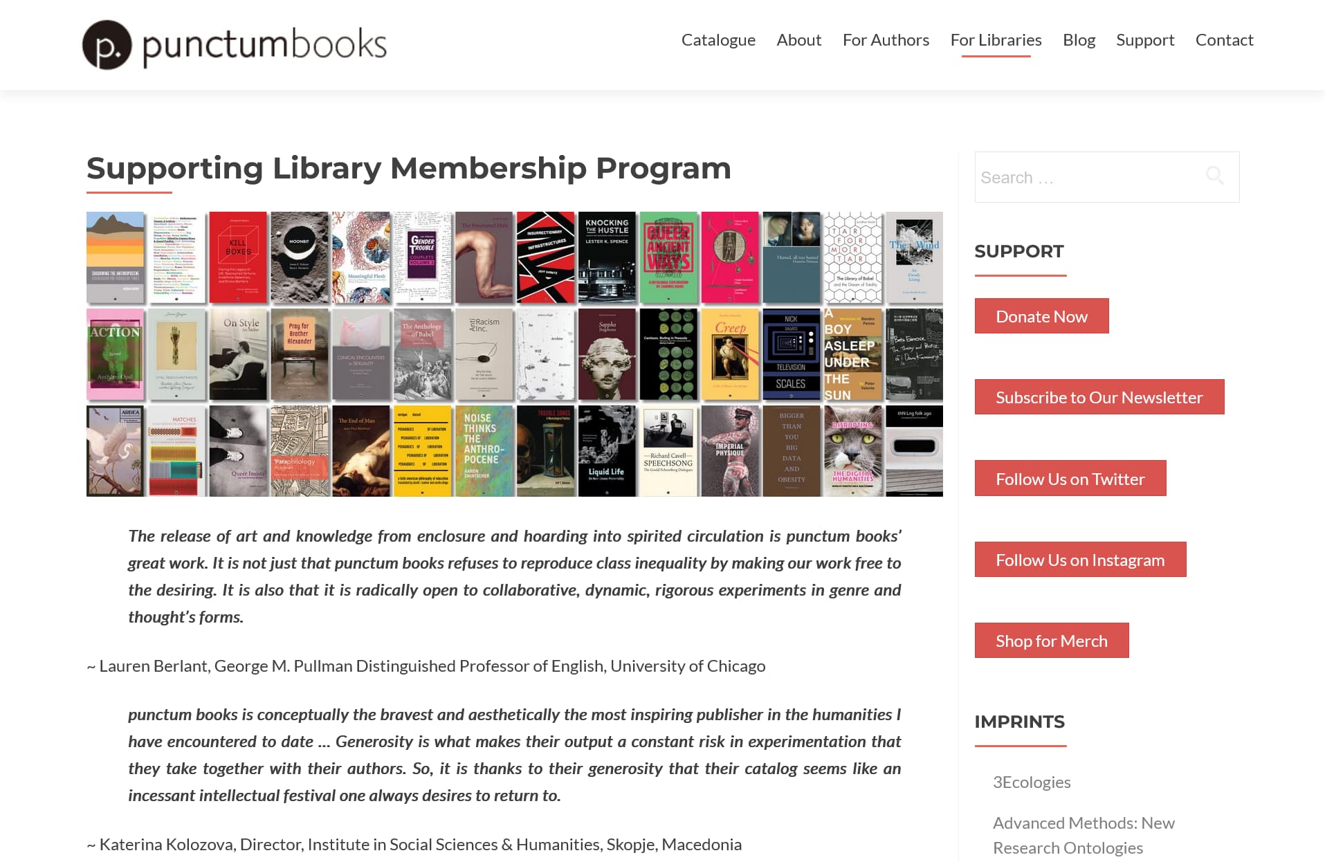 Punctum Books Membership Screenshot