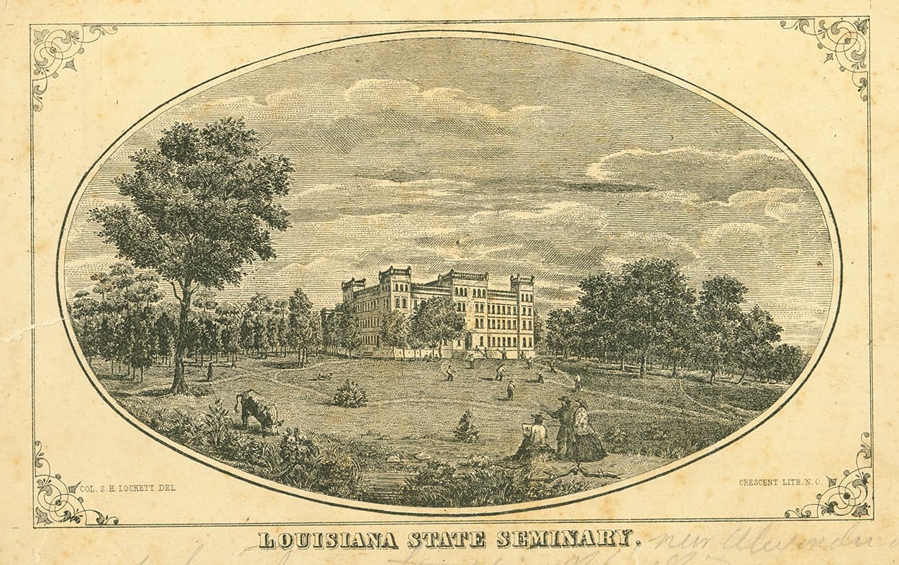 illustration circa 1860 of lsu