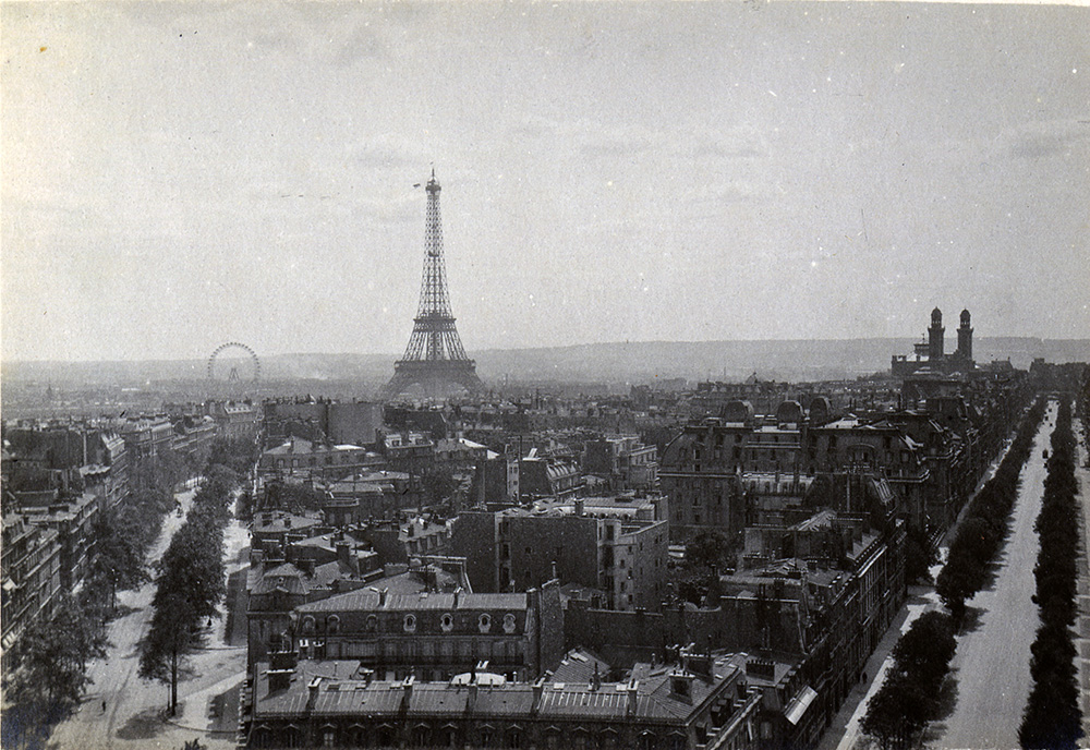 from the Arch of Triumph Ave. D. Iena & Kleber.* Note: Avenue d'Iéna and Avenue Kléber both radiate from the roundabout encircling the Arc de Triomphe. 