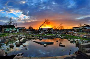 Sunrise over the Ninth Ward, New Orleans, by photographer Donn Young