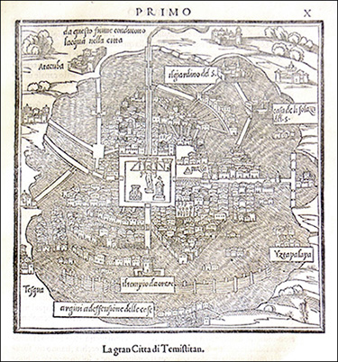 Benedetto Bordone's Isolario -- Tenochtitlan