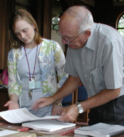 Tara Laver with donor L.P.Bordelon