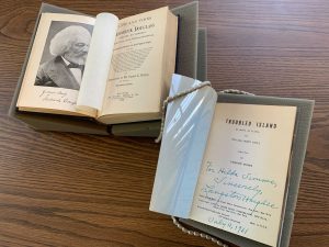 Douglass’s final autobiography and a signed edition of Hughes’ libretto.