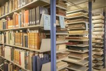 Picture of stacks within Hill Memorial Library